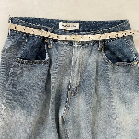 The Frankie Shop Blue Wide Leg Jeans - Picture 7 of 14